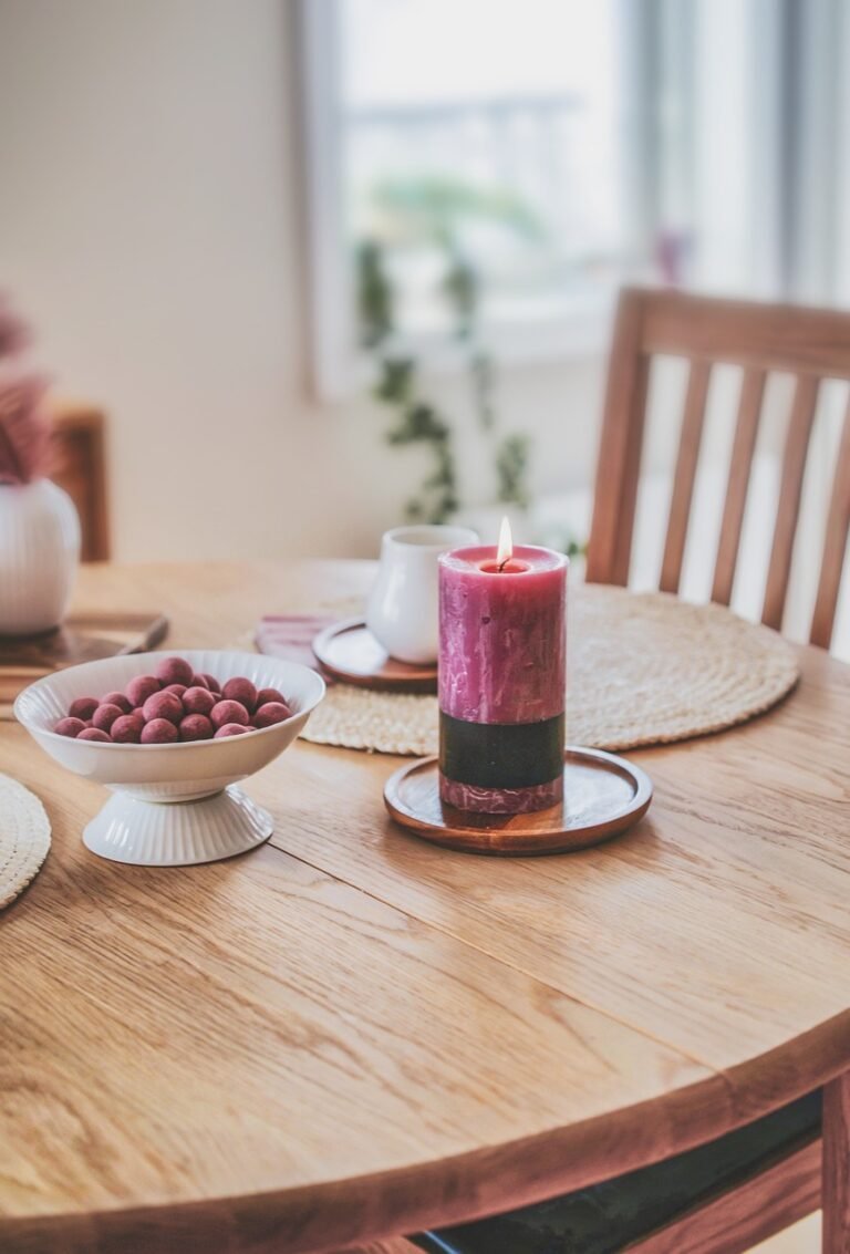 table, candle, decoration